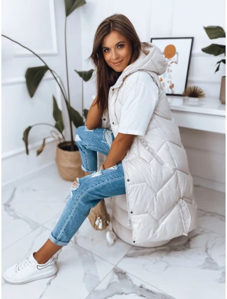 Dámska vesta LARIS ecru FashionStreet TY2835 Dámska vesta LARIS ecru FashionStreet TY2835