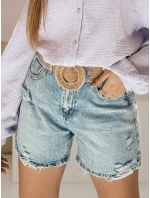 Dámske džínsové šortky HOT SUMMER blue FashionStreet SY0485 Dámske džínsové šortky HOT SUMMER blue FashionStreet SY0485