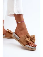 Damskie Klapki Na Platformie Z Kokardą Camel Aflia