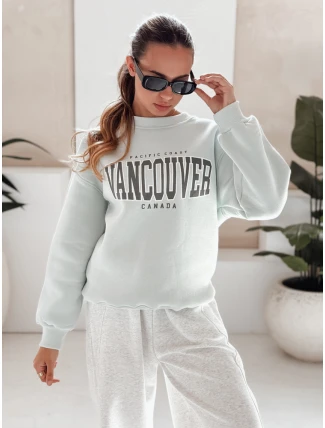 Dámska mikina s kapucňou VANCOUVER mint FashionStreet BY1226