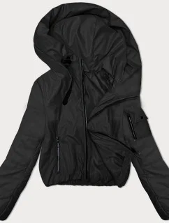 Dámska krátka bunda s kapucňou S'West black (B8246-1)