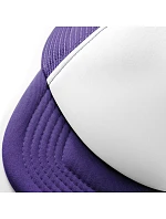 Beechfield B 645 5-panelová čiapka Vintage Trucker 53.0645 fialová/biela