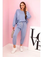 Súprava tepláky + nohavice maslová tkanina svetlý denim Súprava tepláky + nohavice maslová tkanina svetlý denim