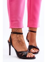 Damskie Sandały Na Szpilce Czarne My Darling