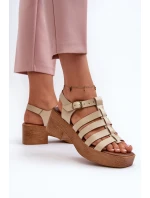 Dámske kožené sandále Zazoo 40410 beige Dámske kožené sandále Zazoo 40410 beige