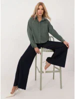 Košeľa D70046M11184A1 tmavozelená