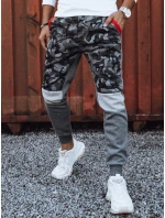 Pánske maskáčové antracitové tepláky FashionStreet UX4427