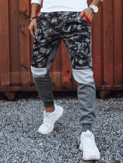 Pánske maskáčové antracitové tepláky FashionStreet UX4427