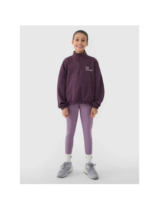 Dievčenská mikina bez kapucne 4F 4FJRSS25TSWSF2058-50S