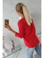 Blúzka s potlačou Originálna červená