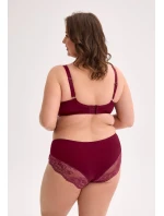 Polomäkká podprsenka Gaia BSM 1313 Jovana Maxi Maroon