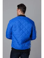 Modrá prešívaná pánska bunda typu "bomber" (MY01-7)