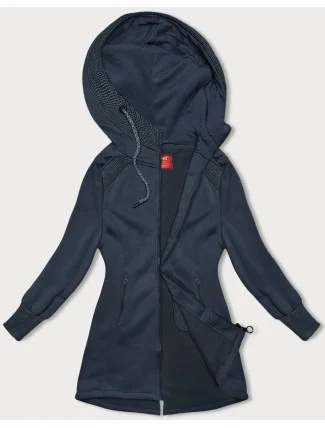 Tmavomodrá dlhá dámska mikina (AMG-321A)