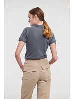 Russell Athletic 566F Dámske elastické polo tričko z piké 10.566F biele Russell Athletic 566F Dámske elastické polo tričko z piké 10.566F biele