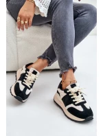 Ocieplane Sneakersy Damskie Skórzane Big Star OO274A318 HI-POLY SYSTEM Czarne