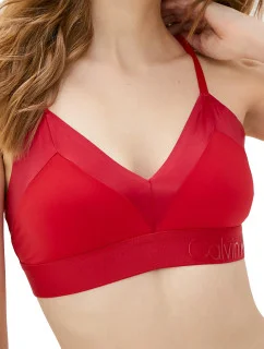 Dámska lesklá nepodšitá trojuholníková podprsenka QF6664E-XMK - Calvin Klein