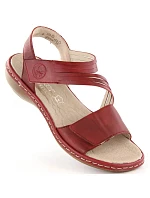 Pohodlné kožené sandále Rieker W RKR685 red