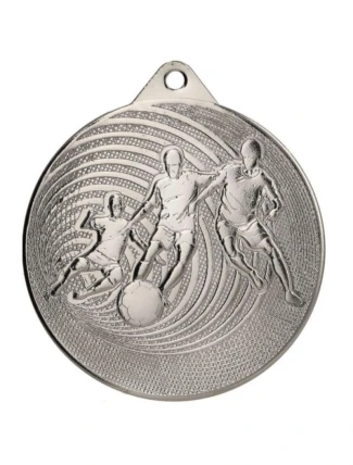 KOVOVÁ MEDAILA FUTBAL FI 70 MMC3070 - STRIEBORNÁ