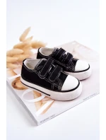 Dziecięce Trampki Na Rzepy Czarne Bernie