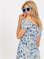 Dámske šaty RO SK 2522 5.32P bielo-modré - Rue Paris