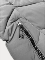 Dámska plus size zimná bunda do polovice stehien S'west grey dark (B8306-70)