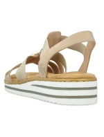 Pohodlné sandále Rieker W RKR680 beige Pohodlné sandále Rieker W RKR680 beige