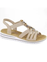 Pohodlné sandále Rieker W RKR680 beige Pohodlné sandále Rieker W RKR680 beige