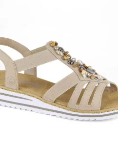 Pohodlné sandále Rieker W RKR680 beige