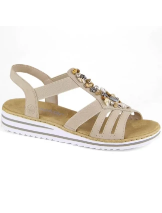 Pohodlné sandále Rieker W RKR680 beige Pohodlné sandále Rieker W RKR680 beige