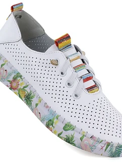 Dámske kožené poltopánky biele Artiker 58C0597