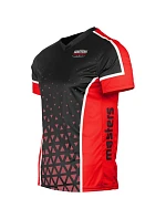 Tričko s výstrihom do V pre point-fighting MASTERS „COMBAT JUNIOR“, čierne a červené (WAKO APPROVED)