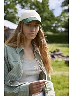 Beechfield B 673 6-panelová nízkoprofilová kontrastná čiapka s kšiltom 53.0673 prírodná/vintage dusky pink