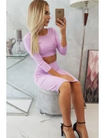 Súprava blúzky a sukne vo fialovej farbe Súprava blúzky a sukne vo fialovej farbe