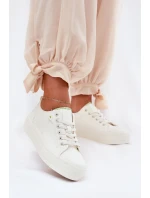 Dámske tenisky na platforme z ECO kože Big Star - biele