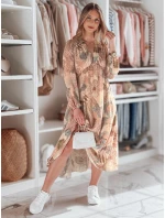 Maxi kvetinové šaty LILOVIE béžové FashionStreet EY2573 Maxi kvetinové šaty LILOVIE béžové FashionStreet EY2573