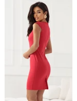132-9 Klasické priliehavé šaty - červené 132-9 Klasické priliehavé šaty - červené