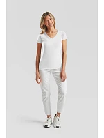 Fruit of the Loom Lady-Fit Iconic 150 V-Neck T Dámske tričko s výstrihom do V 16.1444 biele Fruit of the Loom Lady-Fit Iconic 150 V-Neck T Dámske tričko s výstrihom do V 16.1444 biele