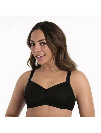 Suzette mäkké podprsenky s kosticami 5256 čierna - RosaFaia