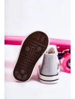 Dziecięce Trampki Wysokie Srebrne Catrina