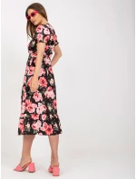 Šaty DHJ SK 7006.48 čierna a červená