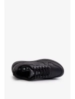 Ľahké pánske tenisky na platforme z ekokože, čierne Uziran Ľahké pánske tenisky na platforme z ekokože, čierne Uziran