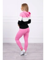 Farebná pruhovaná súprava svetloružová+ecru Farebná pruhovaná súprava svetloružová+ecru