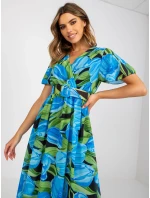 Šaty DHJ SK 15967.54P čierna a modrá