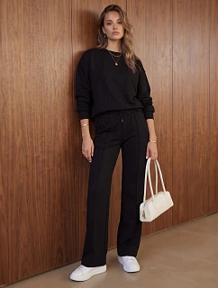Dámska čierna tepláková súprava FashionStreet AY1226