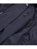 Tmavo modro-červená dámska bunda parka 2 v 1 (W702BIG)