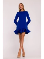 M880 Šaty s volánovým lemom - kráľovská modrá