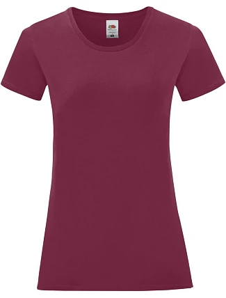 Fruit of the Loom Lady-Fit Iconic 150 T Dámske tričko 16.1432 bordová Fruit of the Loom Lady-Fit Iconic 150 T Dámske tričko 16.1432 bordová