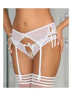 Dámsky eroticky podväzkový pás V-6462 Biela - Axami
