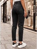 Dámske džínsy Mom Fit s vysokým pásom, čierne, FashionStreet ZY3115 Dámske džínsy Mom Fit s vysokým pásom, čierne, FashionStreet ZY3115
