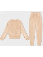 Dámska velúrová súprava v broskyňovej farbe (8C1173-150) Dámska velúrová súprava v broskyňovej farbe (8C1173-150)